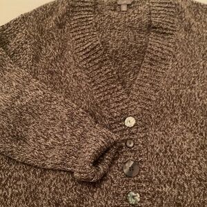 J Jill stunning Brown Marbled Unique Button Cardigan 3X NWOT